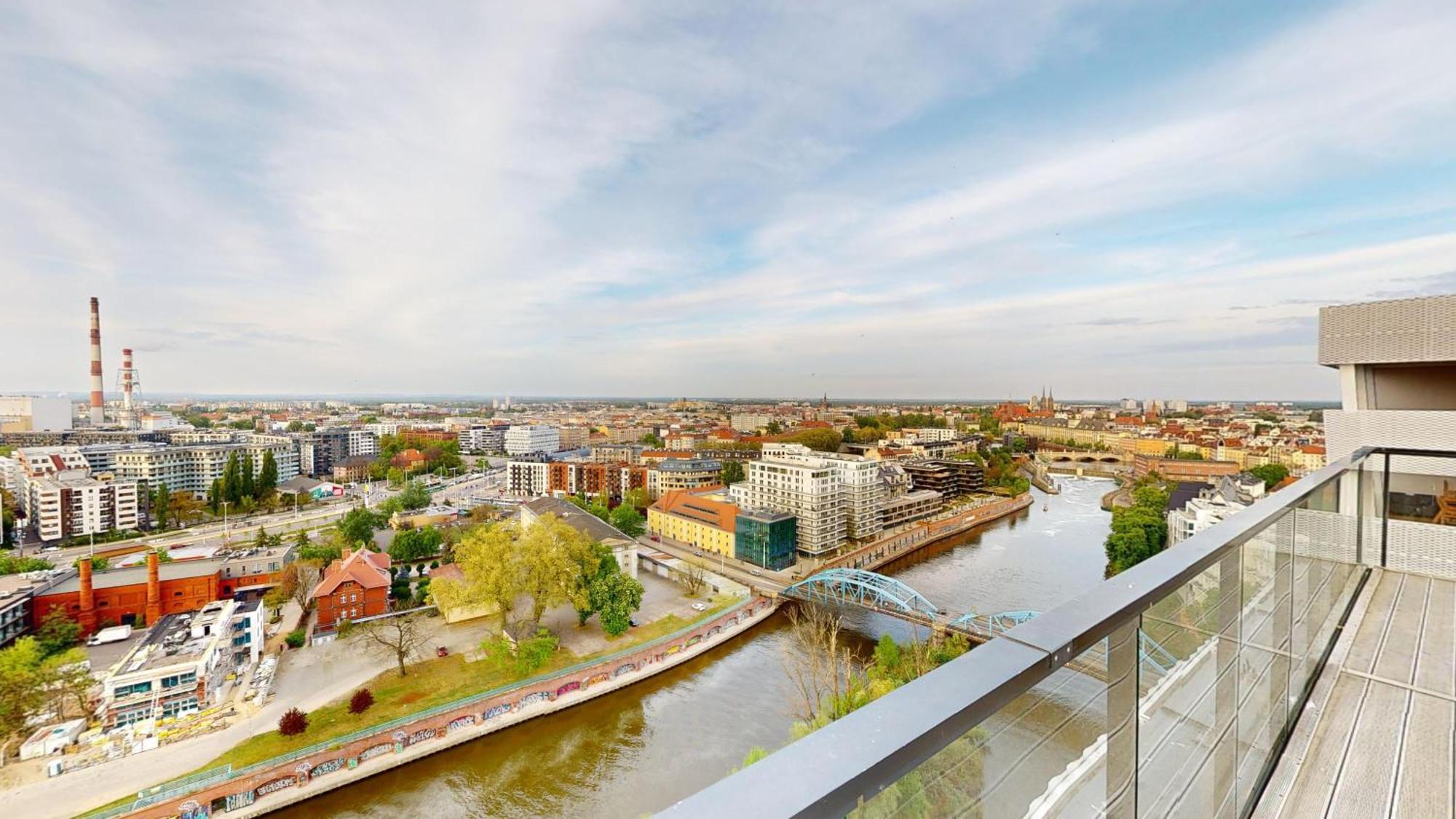 Family House By The River Odra -Panoramic Terrace - 3Room Apartment With 2 Separate Bedrooms And 2 Balconies By Wroapart-Pl- Perfect For Family & Business Stays Wrocław Eksteriør bilde