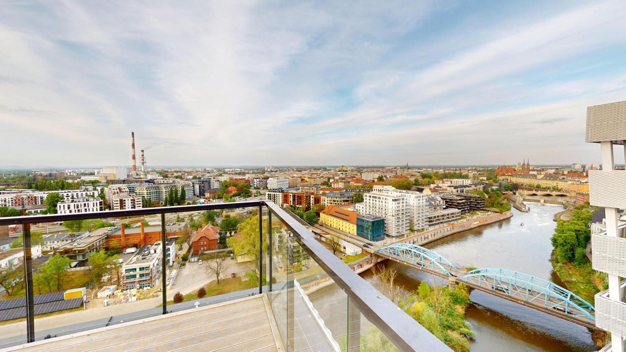 Family House By The River Odra -Panoramic Terrace - 3Room Apartment With 2 Separate Bedrooms And 2 Balconies By Wroapart-Pl- Perfect For Family & Business Stays Wrocław Eksteriør bilde
